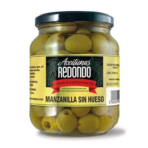 Aceitunas Manzanilla deshuesada 920g - Grüne kernlose Oliven