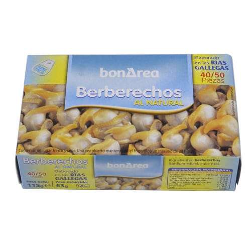 Berberechos al Natural 35 bis 45 Stück 115g - Herzmuscheln aus den Gewässern Galiziens