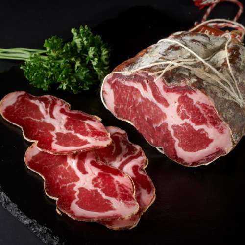 Preview: Cabeza de Lomo artesano 300g - handmade pork neck sausage Preview: Cabeza de Lomo artesano 300g - handmade pork neck sausage