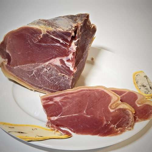 Jamon Serrano piece cut